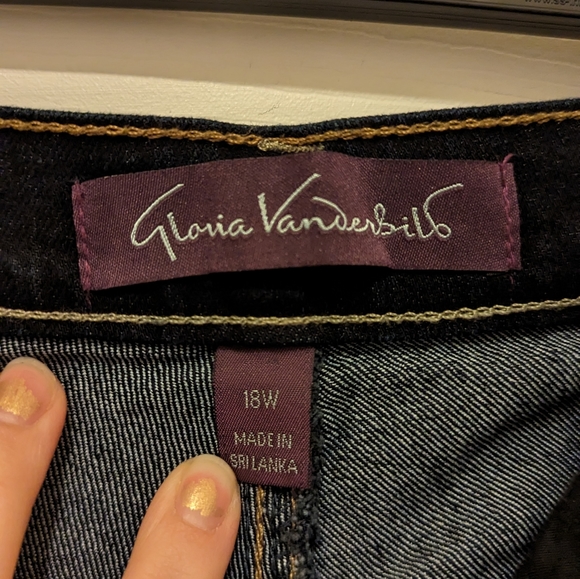 Gloria Vanderbilt Dark Blue Jeans Size 18W - Picture 2 of 7